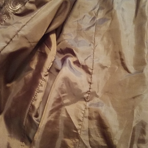 Unique brown leather look blazer - Picture 5 of 6